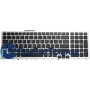 Клавиатура для ноутбука Sony Vaio VPC-F11 VPC-F12 VPC-F13 VPC-F11M1EH черная с серебристой рамкой
