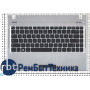 Клавиатура для ноутбука Samsung Q330 черная топ-панель серебристая