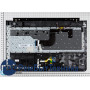 Клавиатура для ноутбука Samsung RC510 топ-панель серая с черными кнопками Клавиатура для ноутбука Samsung RC510 топ-панель серая с черными кнопками