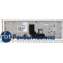 Клавиатура для ноутбука HP Probook 6560B Elitebook 8560p черная рамка серебристая с трекпойнтом