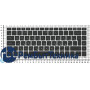Клавиатура для ноутбука HP Probook 5330 черная рамка серебристая с подсветкой