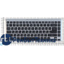 Клавиатура для ноутбука Acer Aspire V5-471 V5-431 M5-481T черная с серебристой рамкой, с подсветкой Клавиатура для ноутбука Acer Aspire V5-471 V5-431 M5-481T черная с серебристой рамкой, с подсветкой