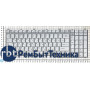 Клавиатура для ноутбука Toshiba Satellite P205-S6237 серебристая (шлейф по центру)
