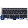 Клавиатура для ноутбука Lenovo V490 V490U V490UA черная с серебристой рамкой