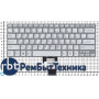 Клавиатура для ноутбука Sony Vaio Fit 14E  серебристая с подсветкой без рамки