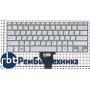 Клавиатура для ноутбука Sony Vaio Fit 14E серебристая без рамки Клавиатура для ноутбука Sony Vaio Fit 14E серебристая без рамки