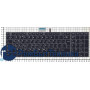 Клавиатура для ноутбука Toshiba Satellite p870 p870d p875 p875d черная с подсветкой рамка серая