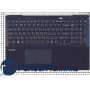 Клавиатура для ноутбука Sony VAIO SVS15 черная с подсветкой  топ-панель