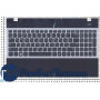 Клавиатура для ноутбука Samsung 300V5A 305V5A NP305V5A NV300V5A черная топ-панель серая рамка