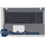 Клавиатура для ноутбука Asus X550 топ-панель черно-серебристая