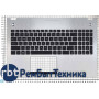 Клавиатура для ноутбука Asus N56 топ-панель черно-серебристая с подсветкой