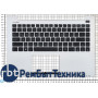 Клавиатура для ноутбука Asus VivoBook S400CA S451 S401 черная топ-панель серебристая