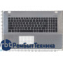 Клавиатура для ноутбука Asus X750LN черная топ-панель серебристая