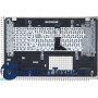 Клавиатура для ноутбука Asus X750LN черная топ-панель серебристая