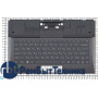 Клавиатура для ноутбука Sony Vaio SVD13 черная с подсветкой топ-панель