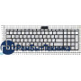Клавиатура для ноутбука HP Pavilion 15-ab 15-ab000 15-cb 15z-ab100 серебристая с подсветкой