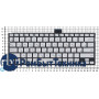 Клавиатура для ноутбука Asus TP300, TP300L серебристая без рамки Клавиатура для ноутбука Asus TP300, TP300L серебристая без рамки
