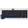 Клавиатура для ноутбука Toshiba Satellite L850 L875 L870 L855 черная c серебристой рамкой