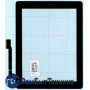 Сенсорное стекло (тачскрин) iPad 4 черное с кнопкой
